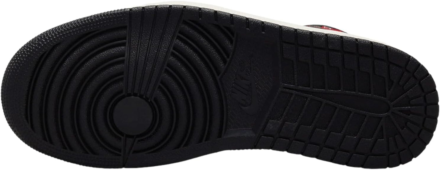 Women's Air Jordan 1 Mid Black/gym Red-sail (bq6472 061) Sneakers - Premium Brand Shoes for Men and Women