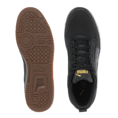 Big Kid's Puma Rebound Layup Lo NBK JR Puma Black-Puma Black-Gold (391772 03)
