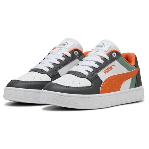 Big Kid's Puma Caven 2.0 Block Jr Green Moon-Maple Syrup-White (394461 13)