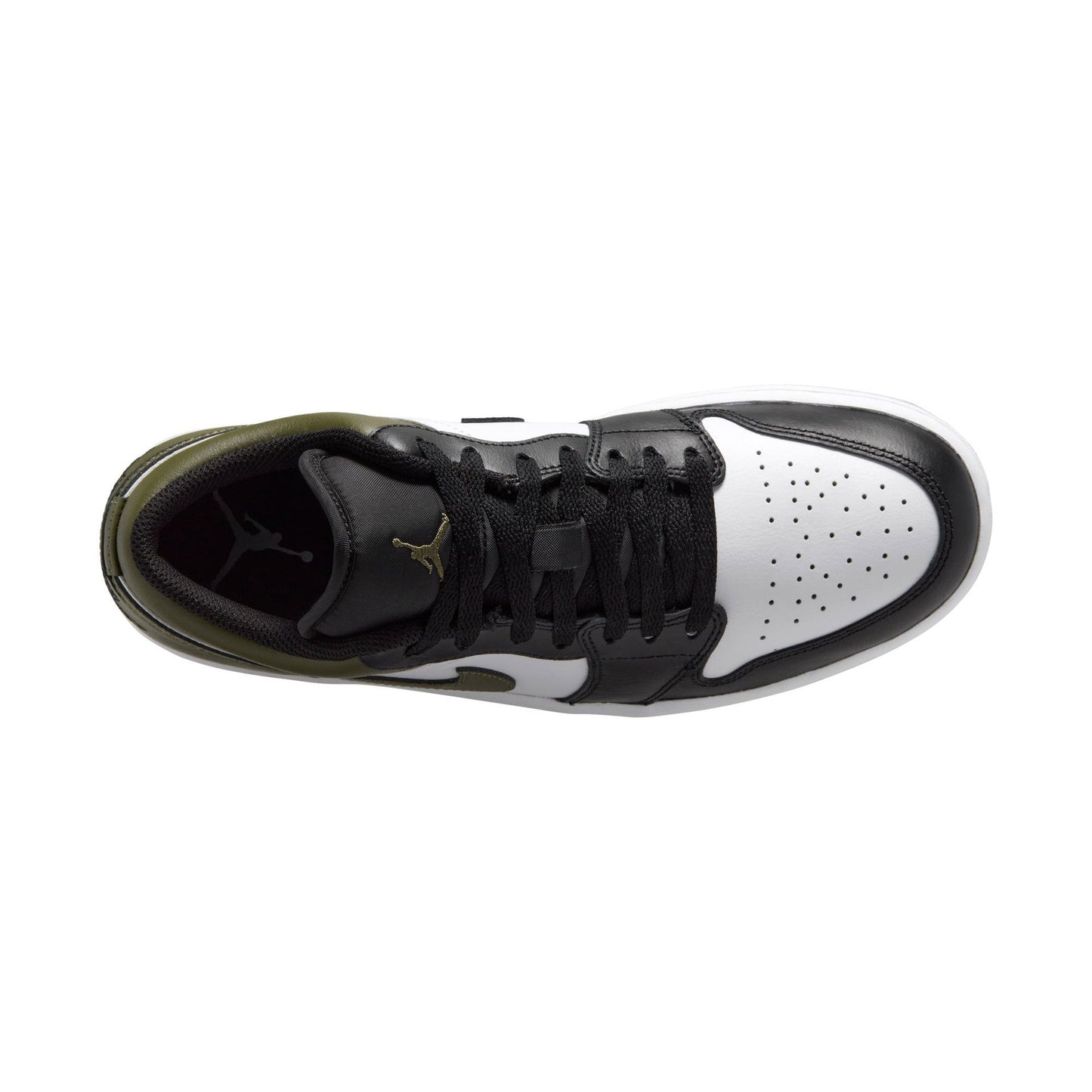 Men's Jordan 1 Low Black/white-medium Olive (553558 092) Sneakers - Premium Brand Shoes for Men and Women