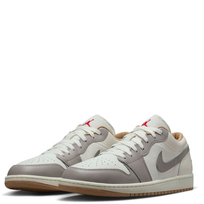 Men's Jordan 1 Low Sail/fire Red-college Grey (553558 169) Sneakers - Premium Brand Shoes for Men and Women