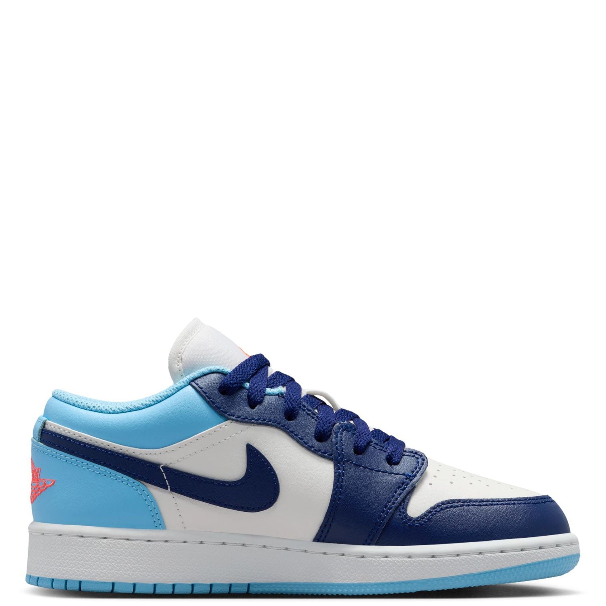Big Kid's Jordan 1 Low Sail/Blue Void-Blue Chill (553560 149)
