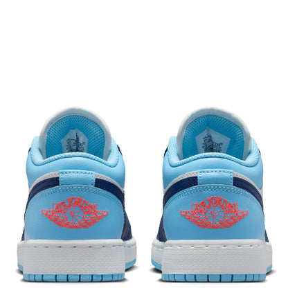 Big Kid's Jordan 1 Low Sail/Blue Void-Blue Chill (553560 149)