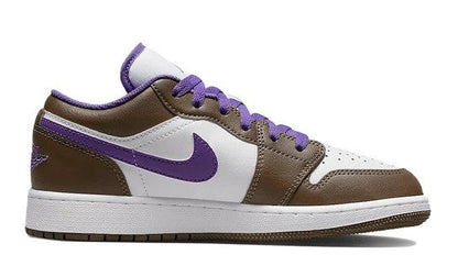 Big Kid's Air Jordan 1 Low Palomino/Wild Berry-White (553560 215)