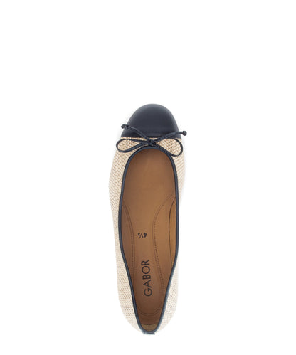 Gabor Womens Shoe 85.102.46 Natural/Dark Blue