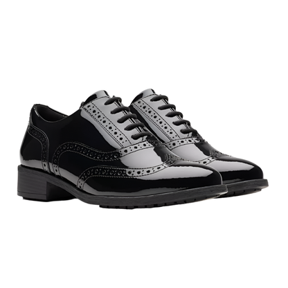 Clarks Womens Shoe Havisham Oak Black Patent
