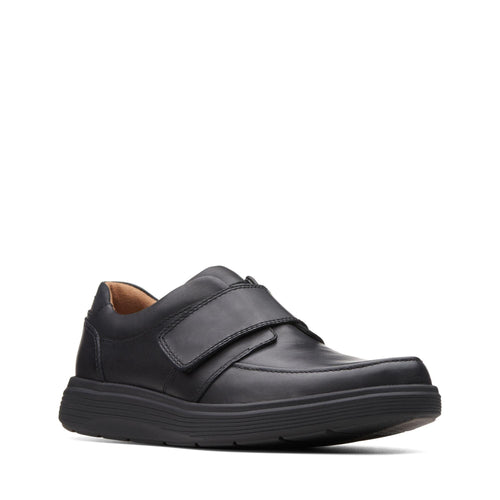 Clarks Mens Shoe Un Abode Strap Black Leather