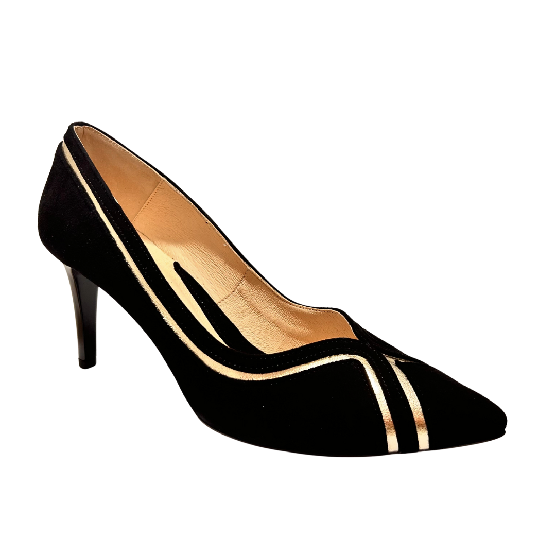 Emis Womens Shoe 8418 Black Gold