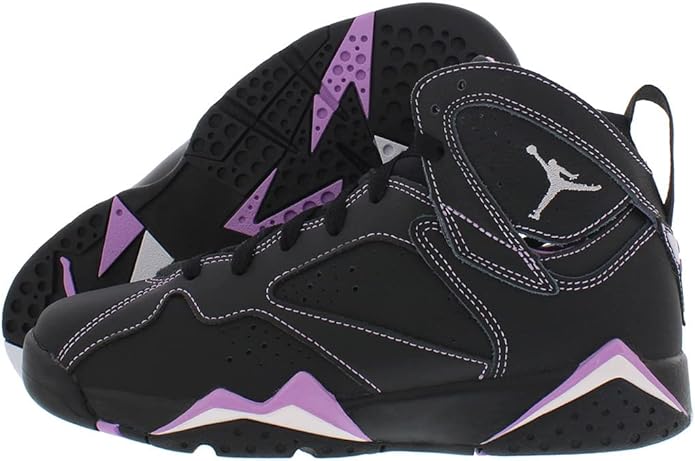 Big Kid's Jordan 7 Retro Black/Barely Grape (DV2255 055)