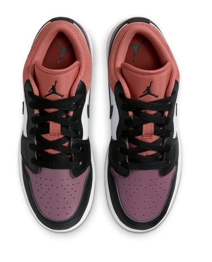 Big Kid's Jordan 1 Low SE White/Black-Sky J Orange (FB9908 102)