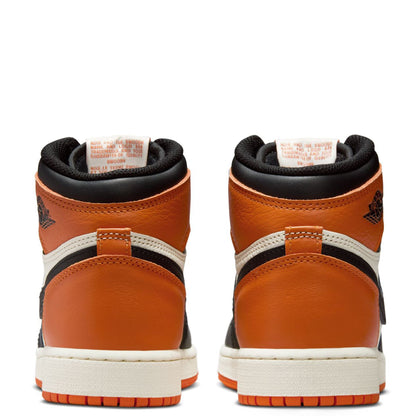 Big Kid's Jordan 1 Retro High OG Black/Black-Sail-Starfish (FD1437 008)
