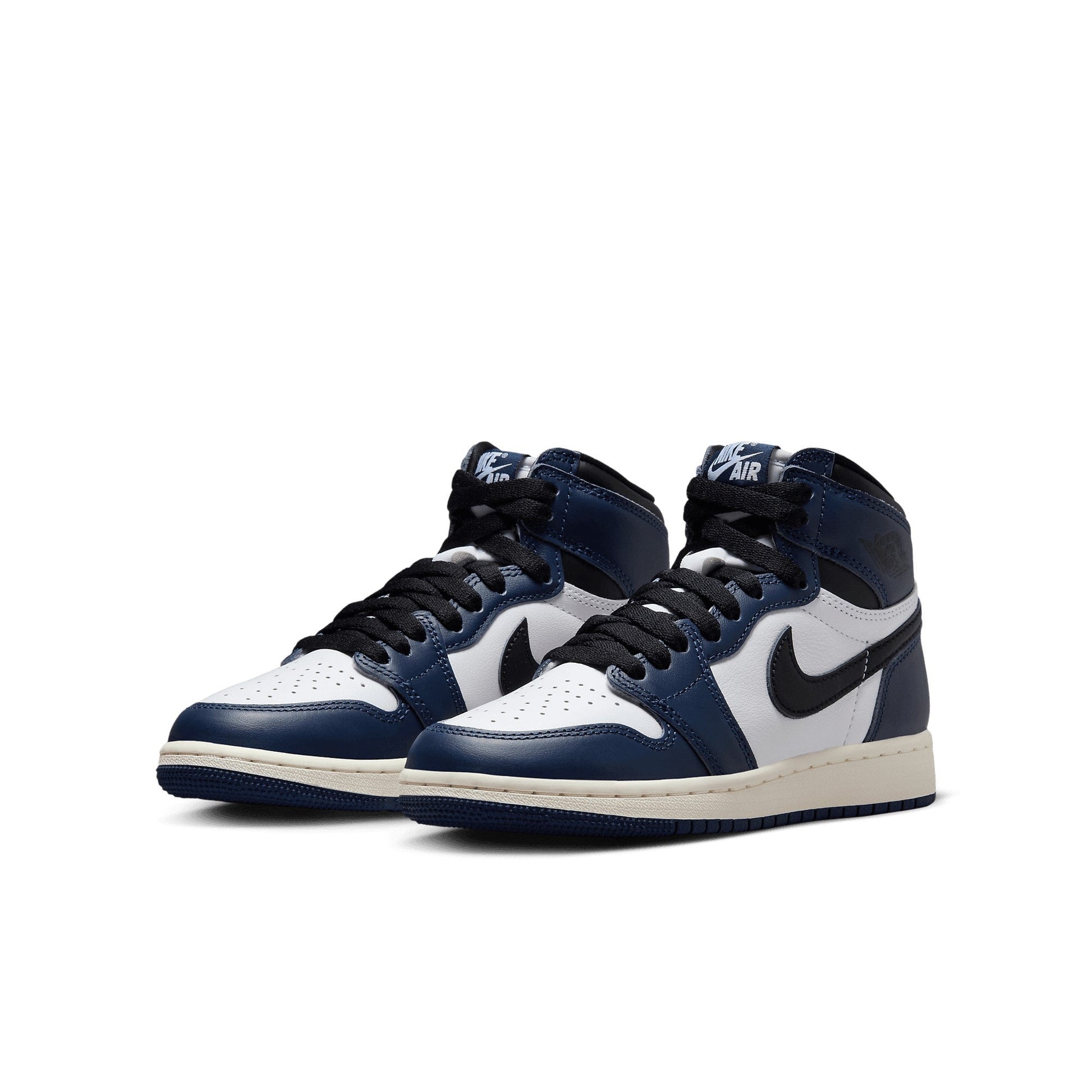 Big Kid's Jordan 1 Retro High OG Midnight Navy/Bck-Wht-Sail (FD1437 401)