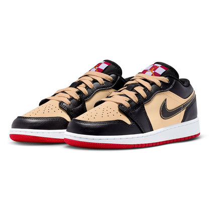 Big Kid's  Air Jordan 1 Low SE "Pizza" Sesame/Black-Fire Red-White (HQ2016 200)
