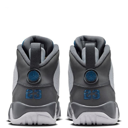 Big Kid's Jordan 9 Retro White/French Blue-Flint Grey (HV4574 100)