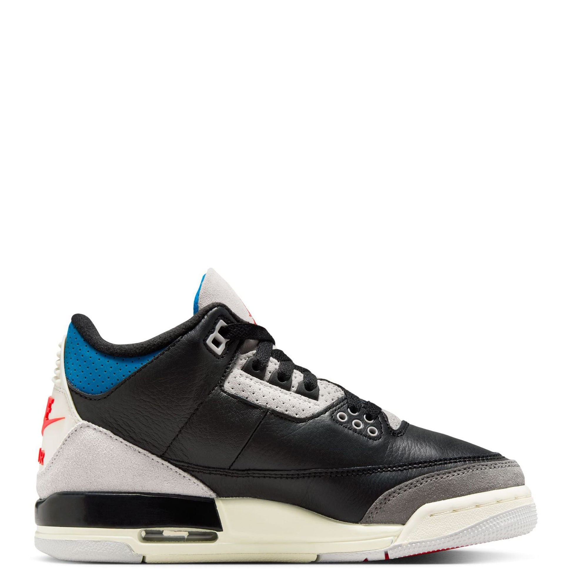 Big Kid's Jordan 3 Retro "Rare Air" Blk/Chil Rd-Neutral Gry (IB8968 004)