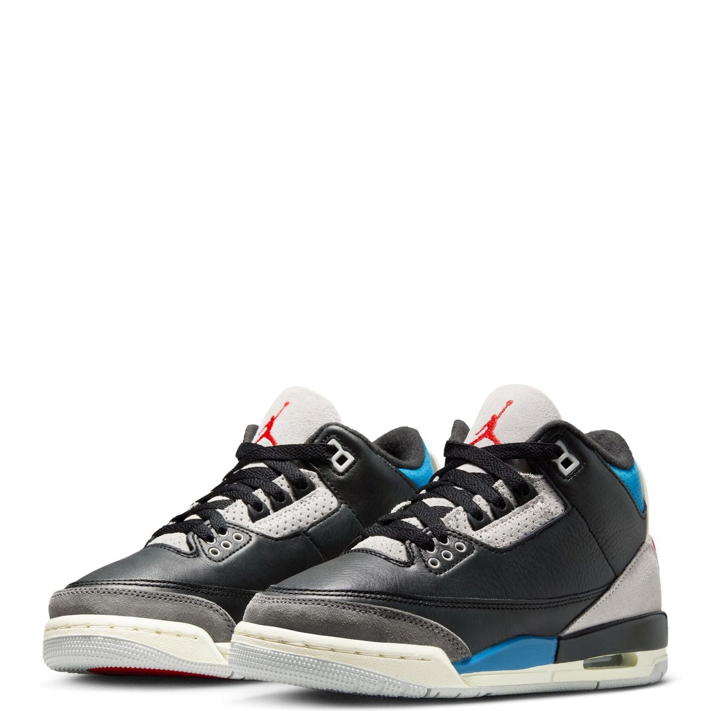 Big Kid's Jordan 3 Retro "Rare Air" Blk/Chil Rd-Neutral Gry (IB8968 004)