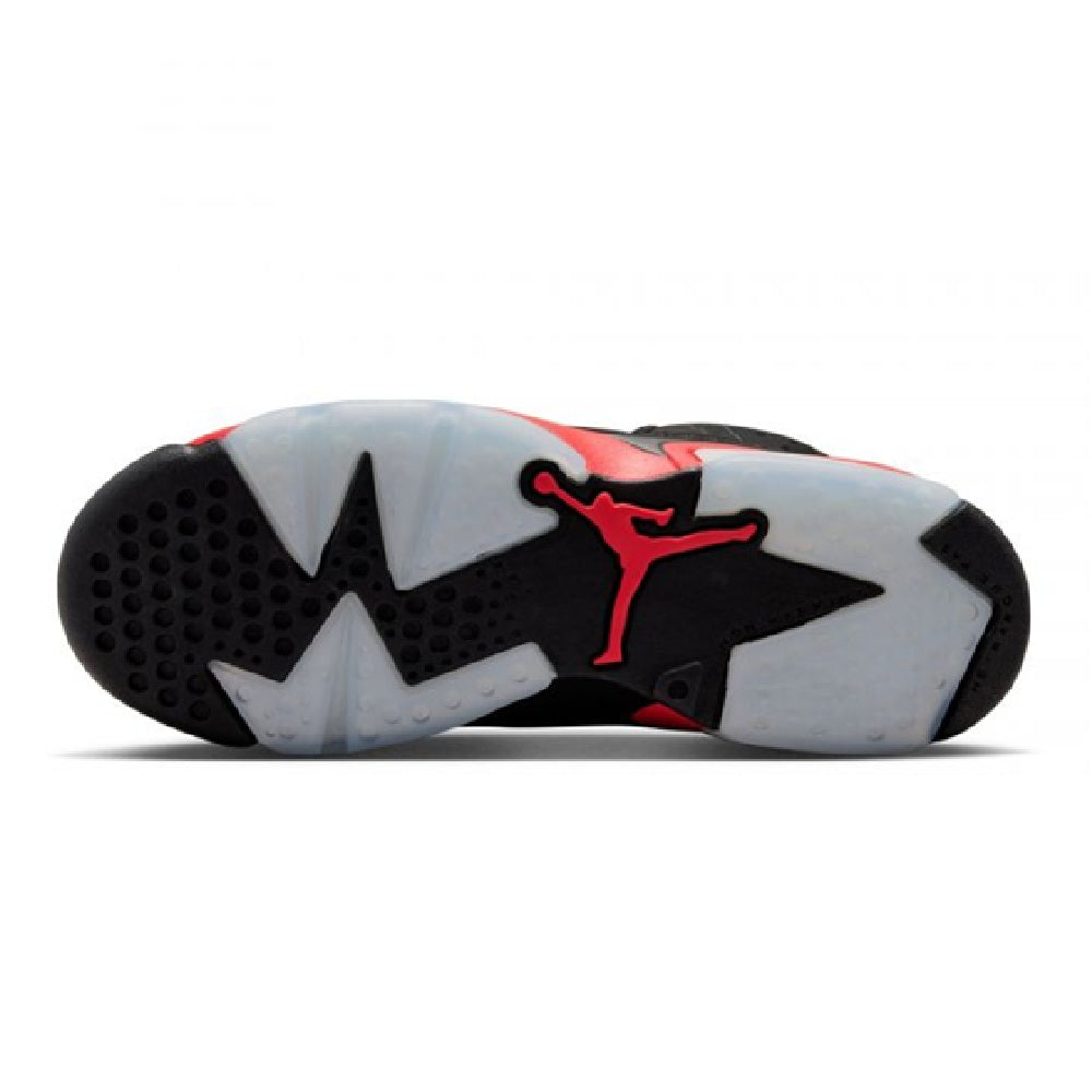 Big Kid's Jordan 6 Retro "Infrared Salesman" Black/Lt Crimson (IQ1275 001)
