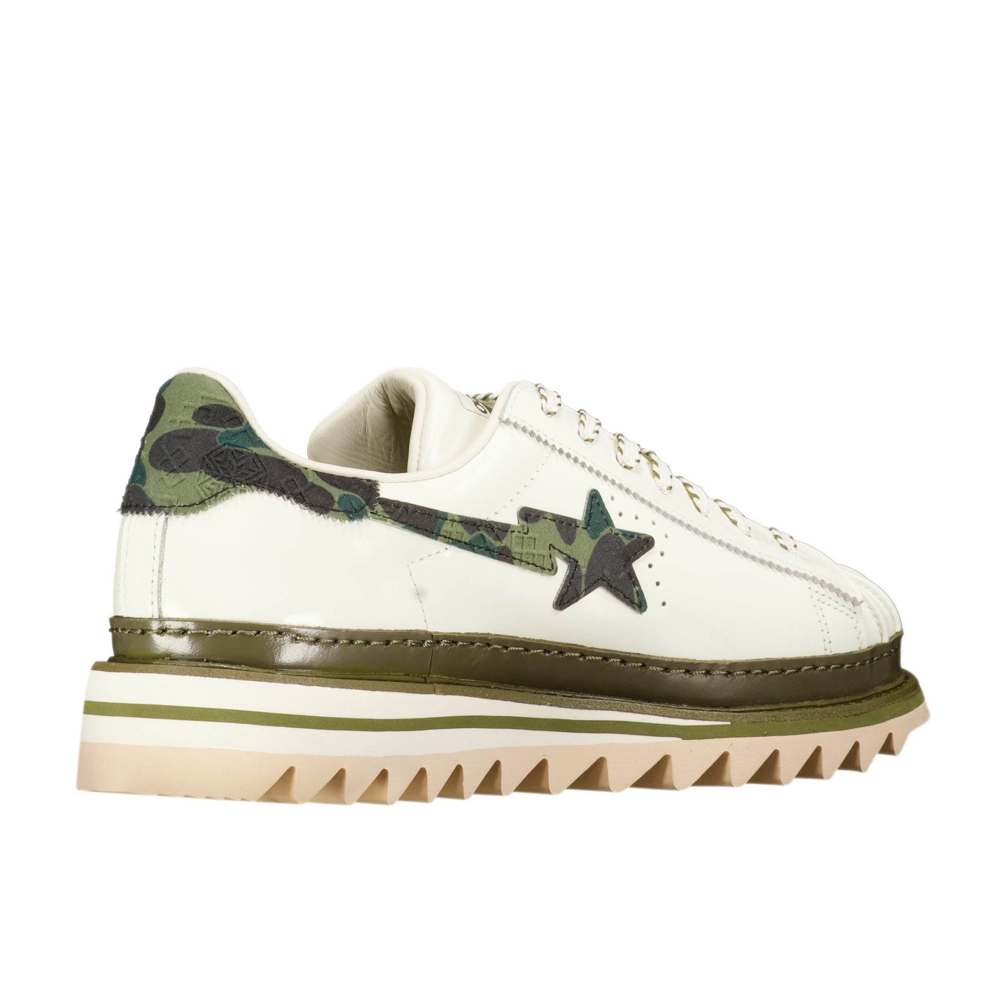 Bape X Edison Chen Clot X Adidas Superstar 'Olive Cargo'